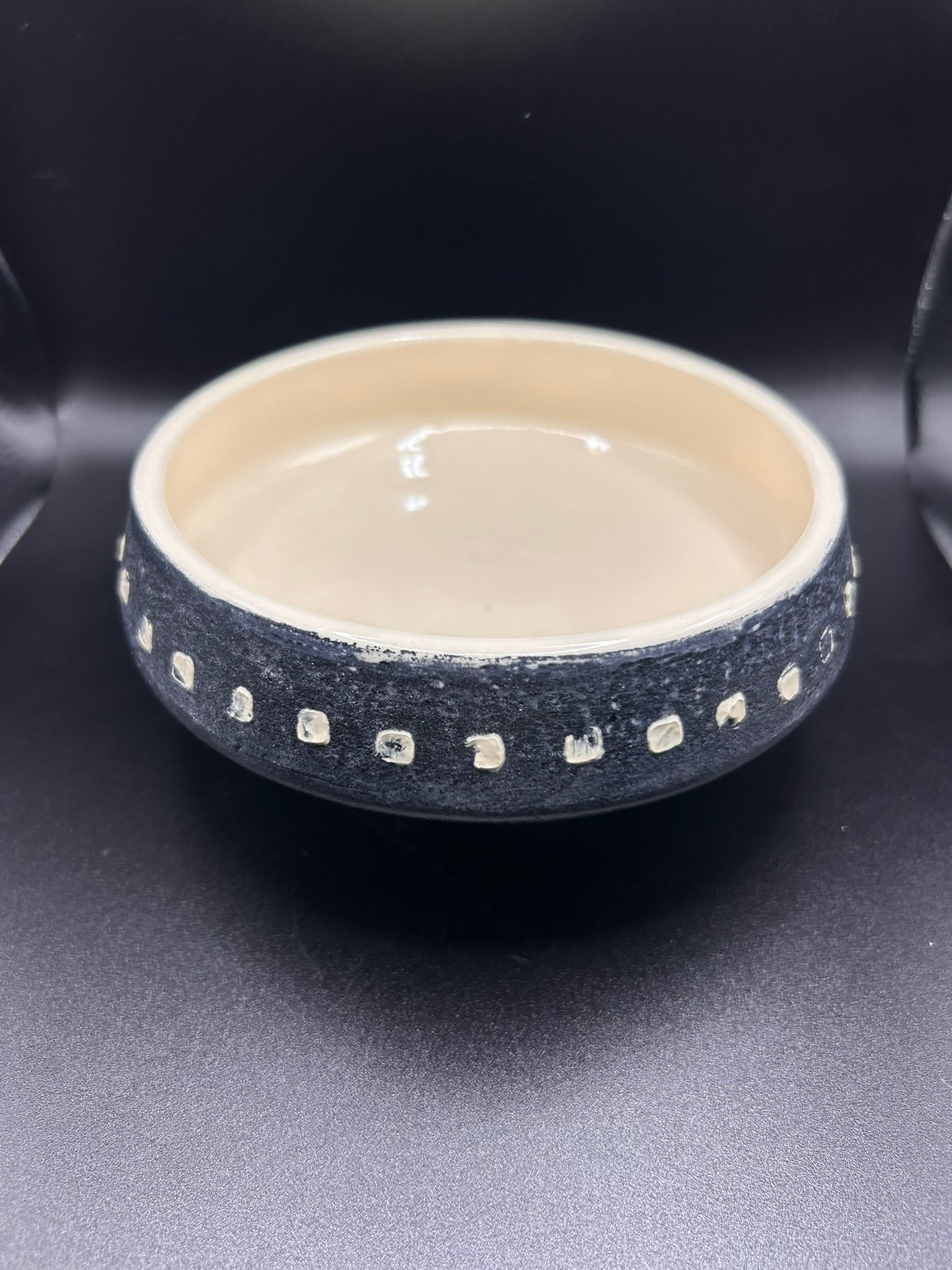 Square Patterned Bowl - Blue