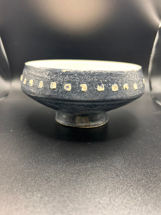 Square Patterned Bowl - Blue