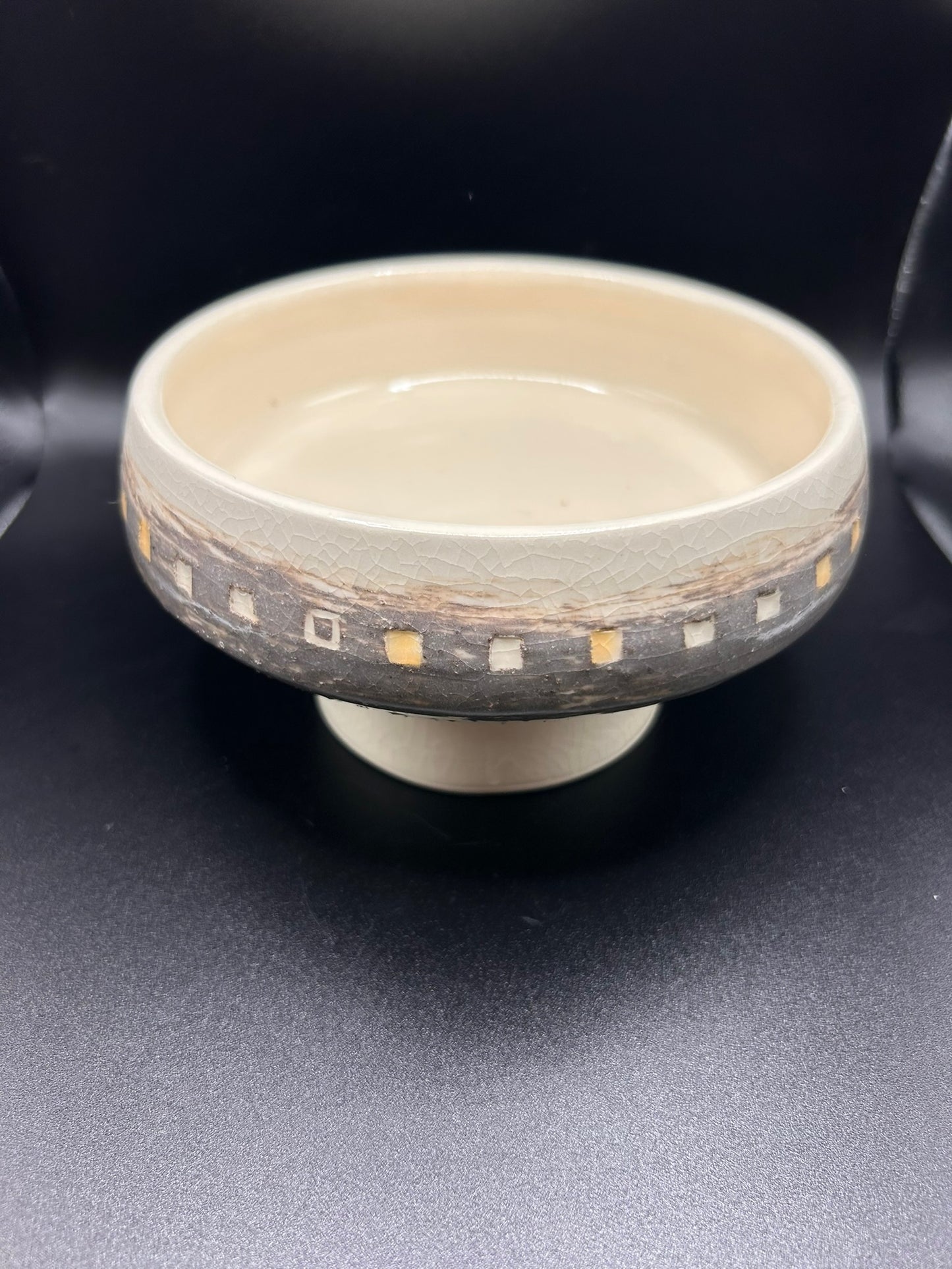 Square Patterned Bowl - Brown