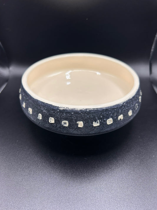Square Patterned Bowl - Blue